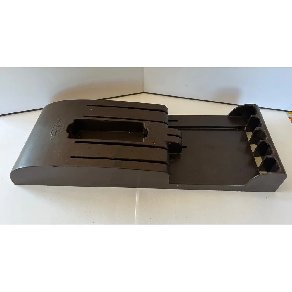 Vintage Cutco Brown 5 Slot Knife Holder Wall Mount In-Drawer Storage Made in USA - Picture 10 of 11